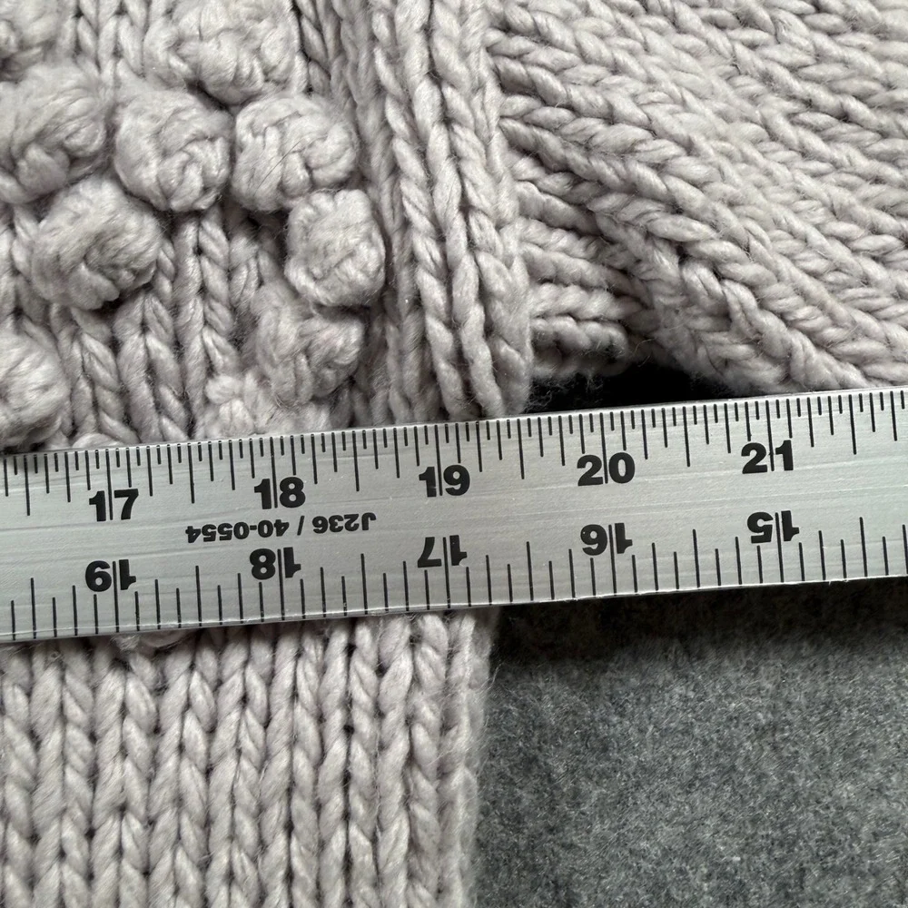 Chicwish Heart Pom Pom Sweater Womens S/M Lavender Excellent Chunky Knit Wool